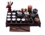 yixing red teapot kung fu sets with solid wood tea tray